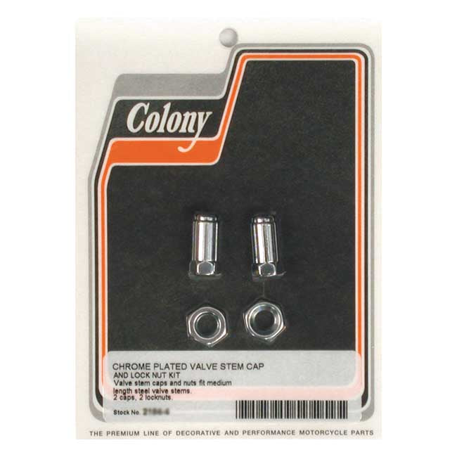 Colony Valve Stem Caps. Medium Length For Harley-Davidson