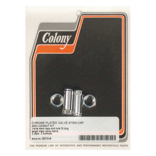 Colony Valve Stem Caps. Long Length For Harley-Davidson