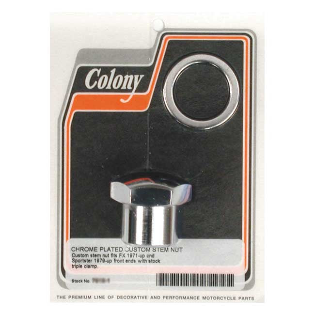 Colony Fork Stem Nut & Washer For Harley-Davidson