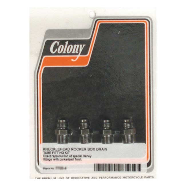 Colony Rocker Oil Drain Fitting Set For Harley-Davidson
