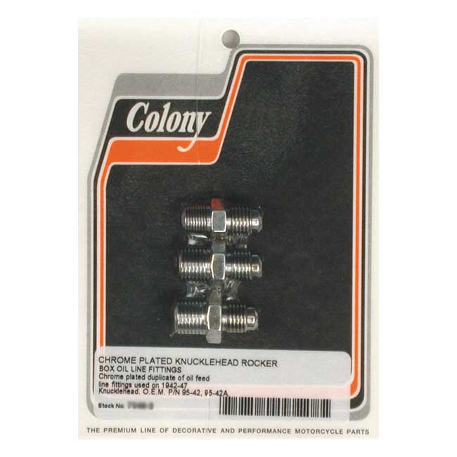 Colony Rocker Oil Line Feed Fitting For Harley-Davidson