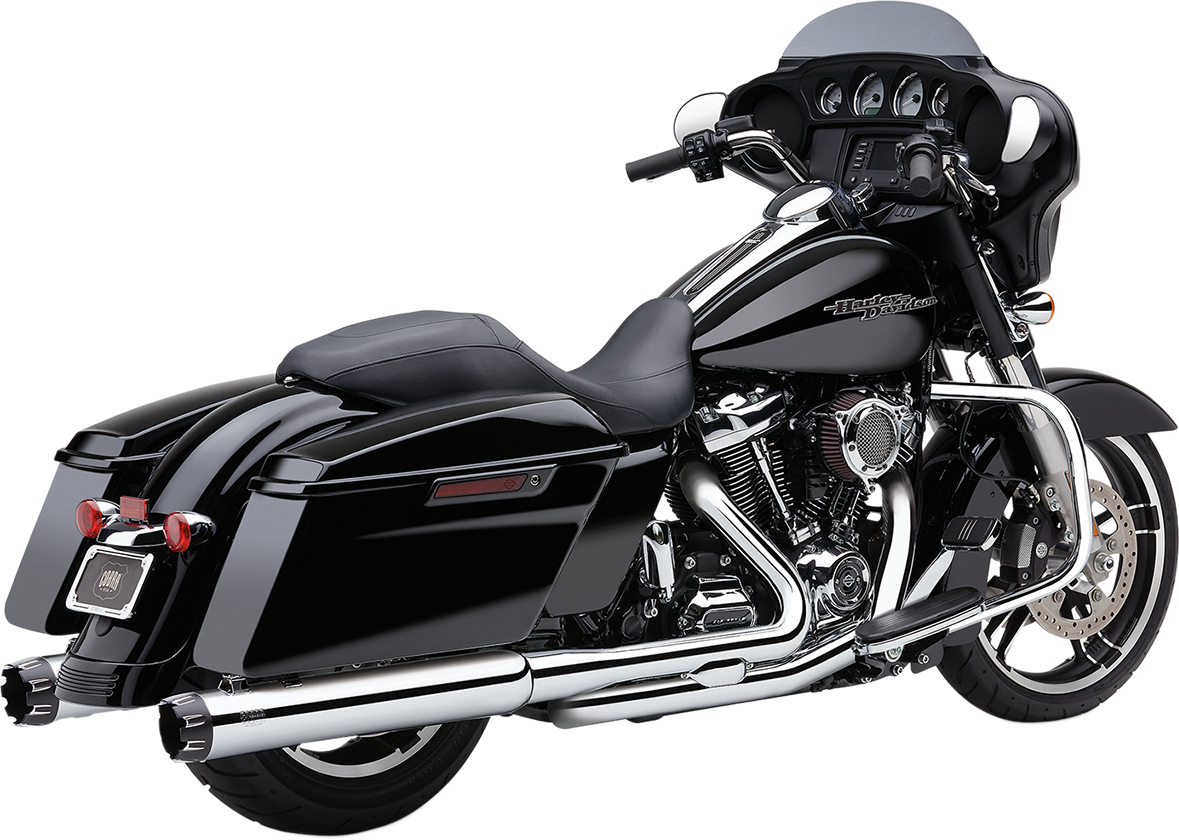 COBRA SPEEDSTER SHORT EXHAUST SYSTEMS WITH RACE PRO TIPS FOR HARLEY-DAVIDSON 2012 - 2013 Chrome Speedster Exhaust System