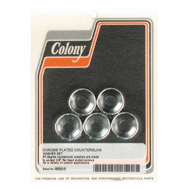Colony Countersunk Flatwashers 3/8 Inch For Harley-Davidson