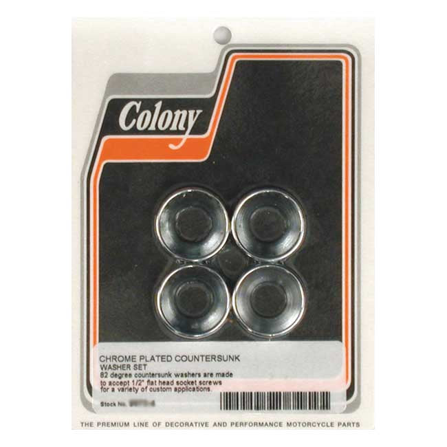 Colony Countersunk Flatwashers 1/2 Inch For Harley-Davidson