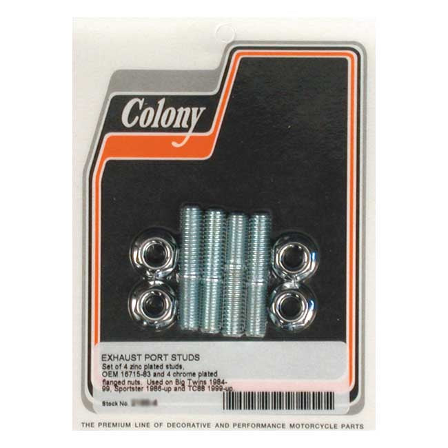 Colony, 84-Up Stud & Nut Kit For Harley-Davidson