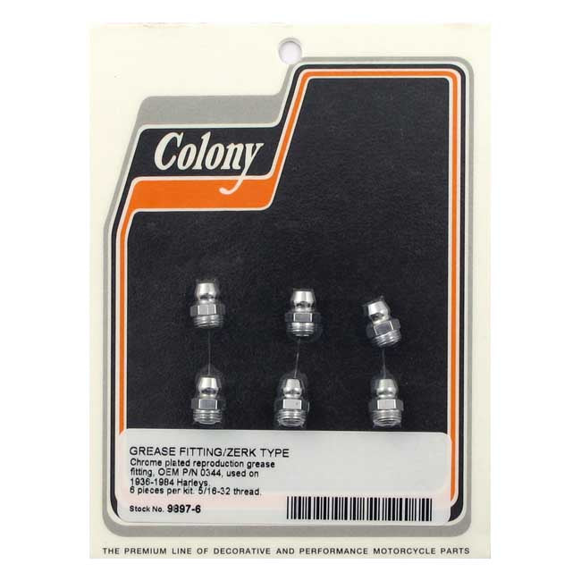 Colony Grease Fitting, 5/16-32 For Harley-Davidson