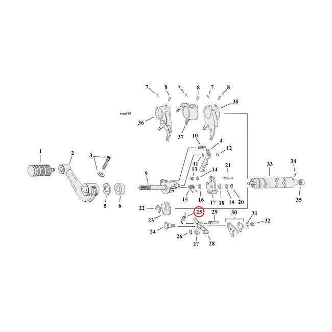 Spring, Detent Arm. Transm. For Harley-Davidson