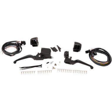 CHROME HANDLEBAR CONTROL KITS WITH MECHANICAL CLUTCH FOR HARLEY-DAVIDSON  41700738, 38608-96, 71567-96, 71564-96, 71563-96, 71682-06A, 71598-96A, 71684-06A, 71591-96A
