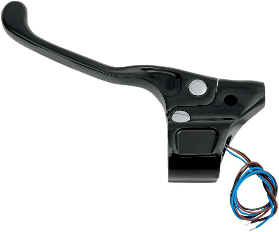 PERFORMANCE MACHINE (PM) CONTOUR BILLET HANDLEBAR CONTROLS CLUTCH LEVR ASM 07-13 BLK