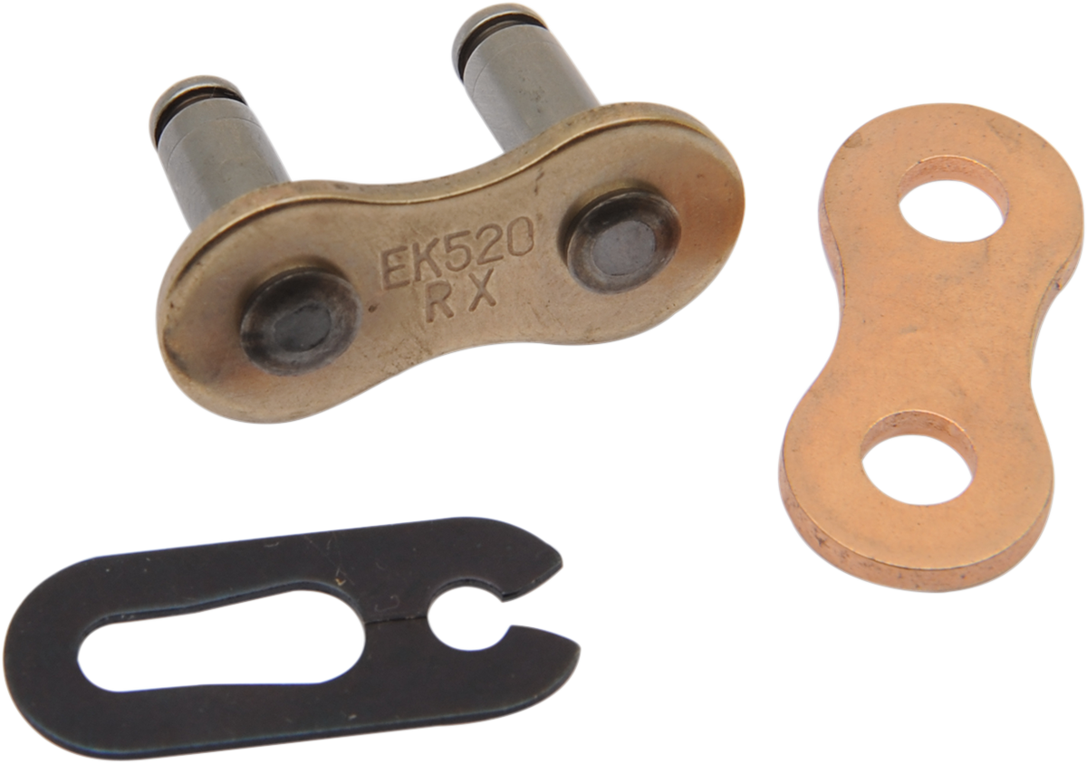 EK NON-SEALED SPRINT RACE SERIES CHAINS EK520RX GOLD CLIP C/LINK