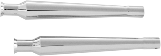 PAUGHCO BELL TIP MUFFLERS FOR HARLEY-DAVIDSON  Chrome Short Bell Tip Muffler