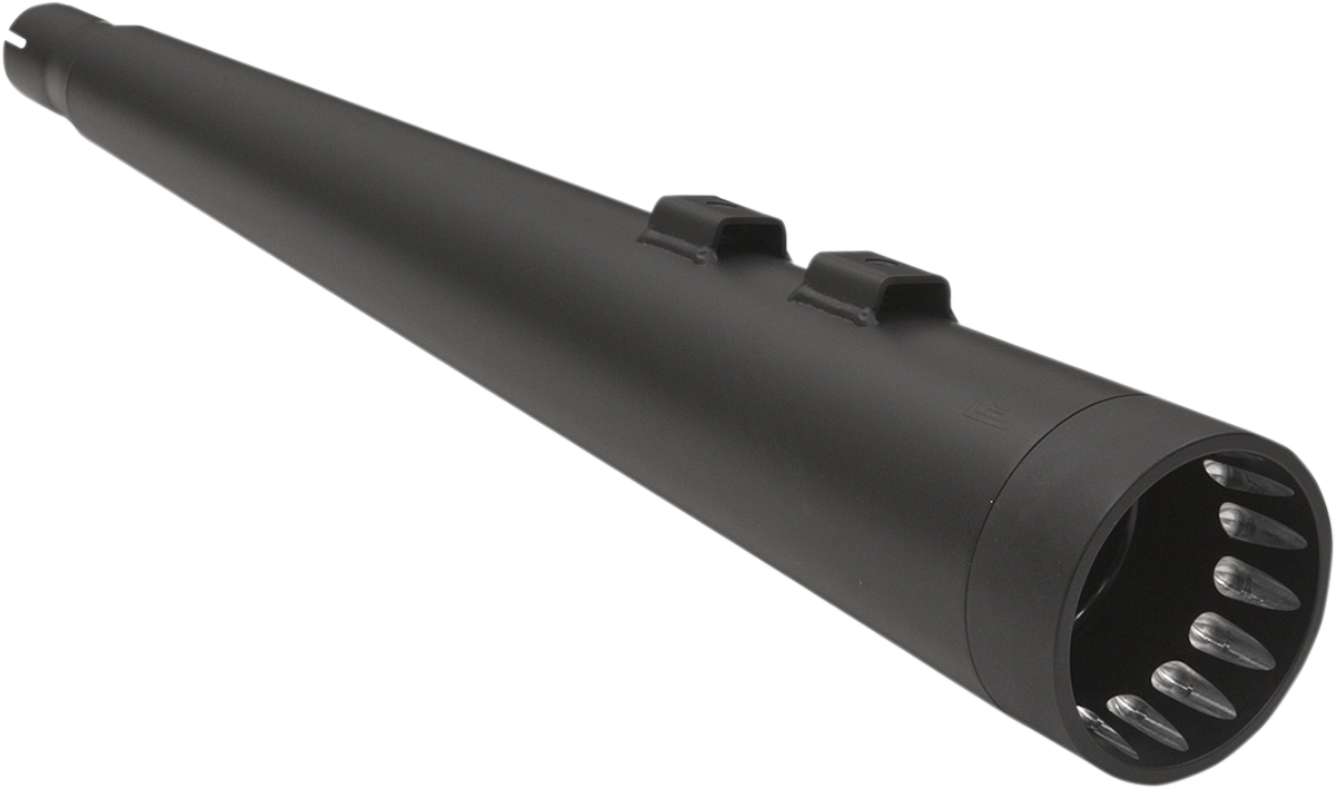 BASSANI XHAUST 4" DNT® MEGAPHONE MUFFLERS WITH AN ACOUSTICALLY TUNED BAFFLE FOR HARLEY-DAVIDSON 1995 - 2013 Black/Black DNT® Megaphone Slip-On Mufflers