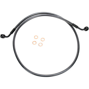 E-Z ALIGN DOT BRAIDED SINGLE DISC NON-ABS FRONT BRAKE LINES FOR HARLEY-DAVIDSON