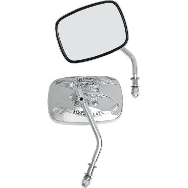 LIVE TO RIDE CUSTOM MIRRORS FOR HARLEY-DAVIDSON