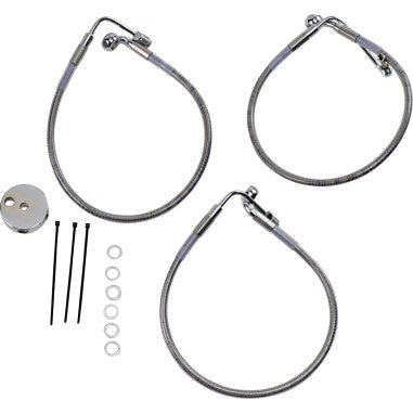 STANDARD LENGTH STAINLESS STEEL BRAKE LINE KITS FOR HARLEY-DAVIDSON