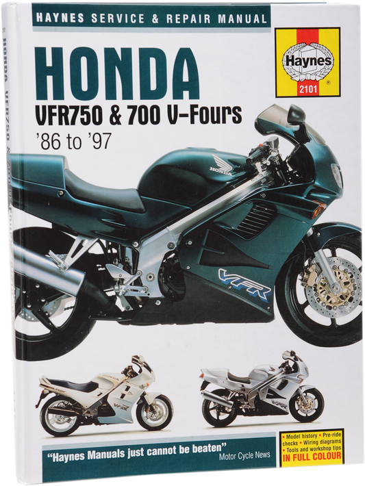 HAYNES MOTORCYCLE REPAIR MANUALS MANUAL HON VFR 750