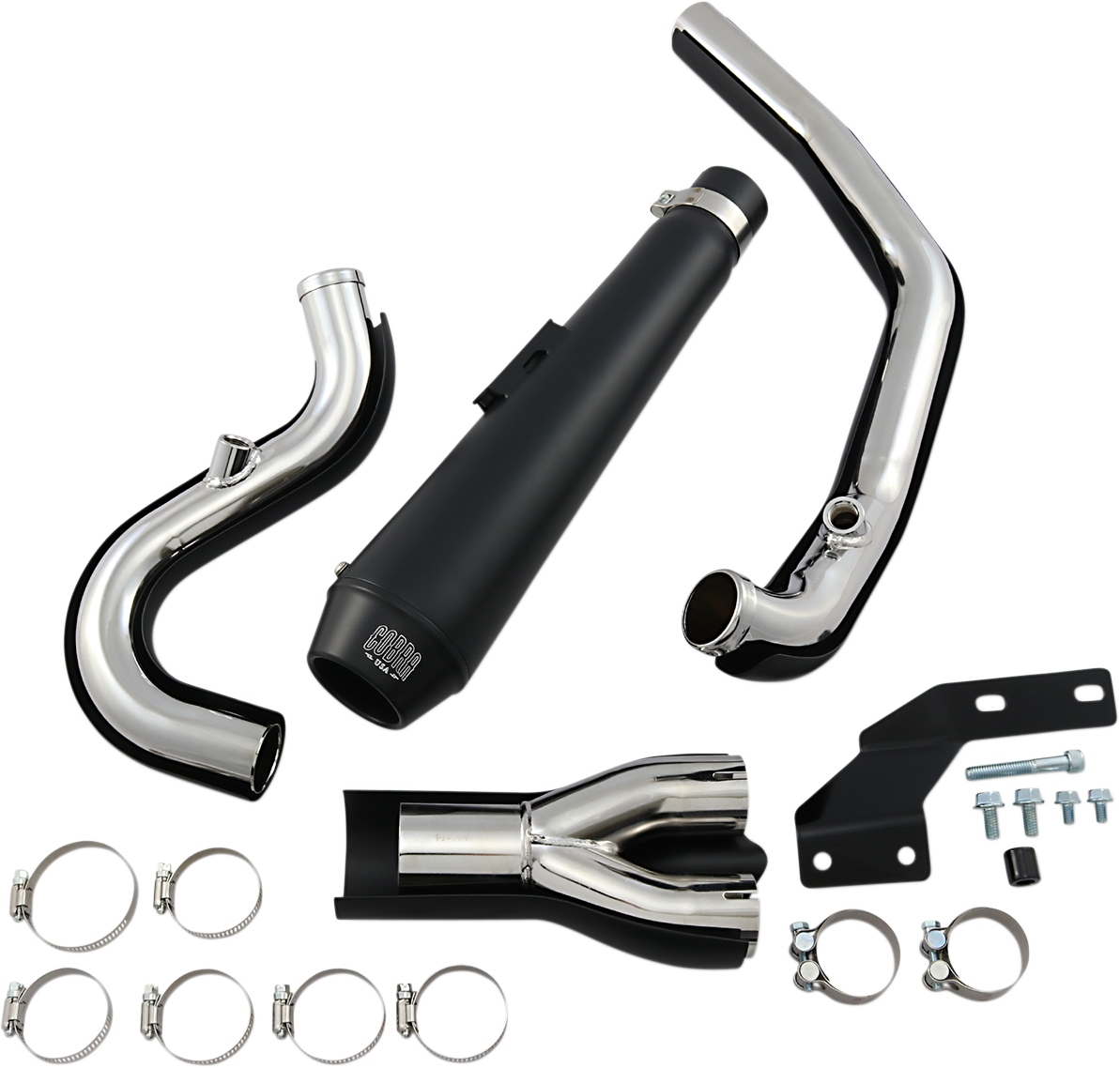 COBRA EL DIABLO 2-INTO-1 EXHAUST FOR HARLEY-DAVIDSON 2011 EXHAUST ED BK ST 07-11