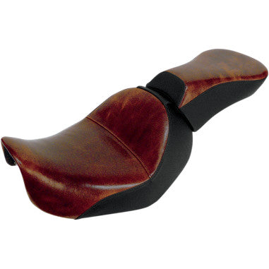 RENEGADE LARIAT SOLO SEAT WITH BACKREST OPTION AND PILLION PAD FOR HARLEY-DAVIDSON