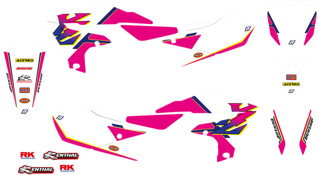 Retro Graphic Kits With Seat Covers For Yamaha YZ250F 19-22