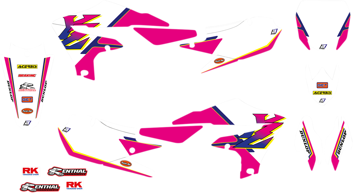 Retro Graphic Kits With Seat Covers For Yamaha YZ250F 19-22