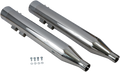 BASSANI XHAUST 4" DNT® STRAIGHT CAN MUFFLERS WITH AN ACOUSTICALLY TUNED BAFFLE FOR HARLEY-DAVIDSON 1995 - 2013 Chrome/Chrome DNT® Straight Can Mufflers