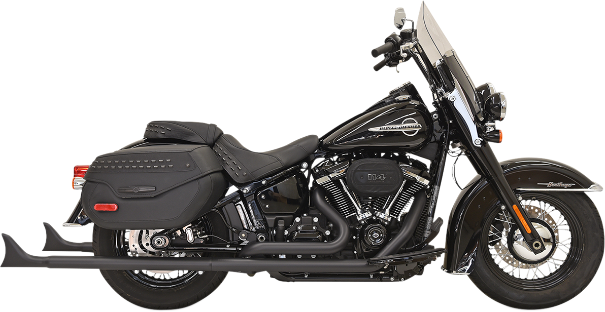 BASSANI XHAUST TRUE DUALS WITH FISHTAIL MUFFLERS FOR HARLEY-DAVIDSON 2018 - 2019 EXHAUST FTAIL 36" N/B 18+