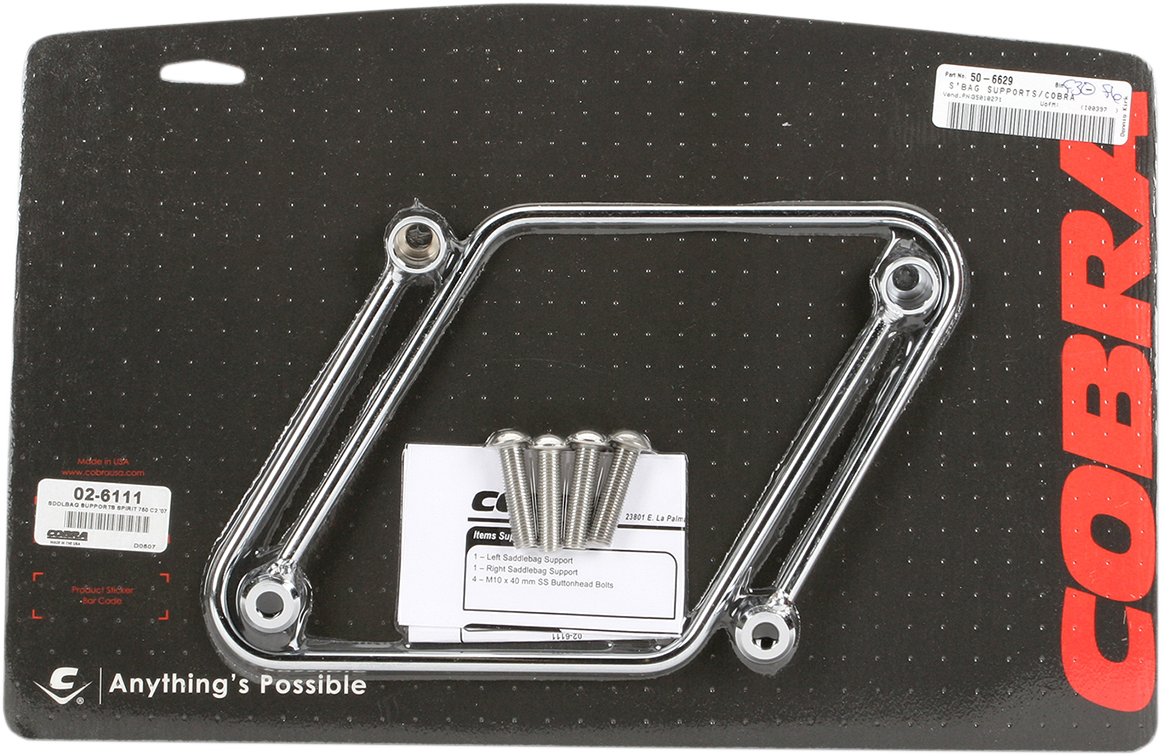COBRA SADDLEBAG PROTECTORS/SUPPORTS SADDLEBAG SUPPORTS HON