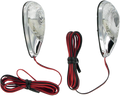 K&S TECHNOLOGIES LED FLUSH-MOUNT MINI MARKER LIGHTS MINI FLSHMNT W/BLT CHR/RD