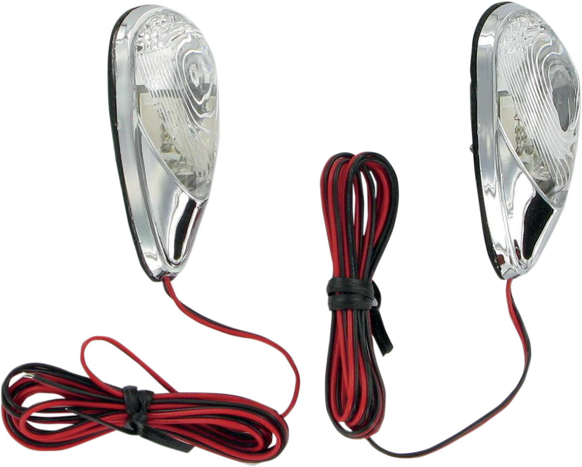 K&S TECHNOLOGIES LED FLUSH-MOUNT MINI MARKER LIGHTS MINI FLSHMNT W/BLT CHR/RD