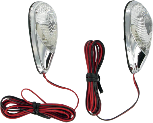 K&S TECHNOLOGIES LED FLUSH-MOUNT MINI MARKER LIGHTS MINI FLSHMNT W/BLT CHR/RD