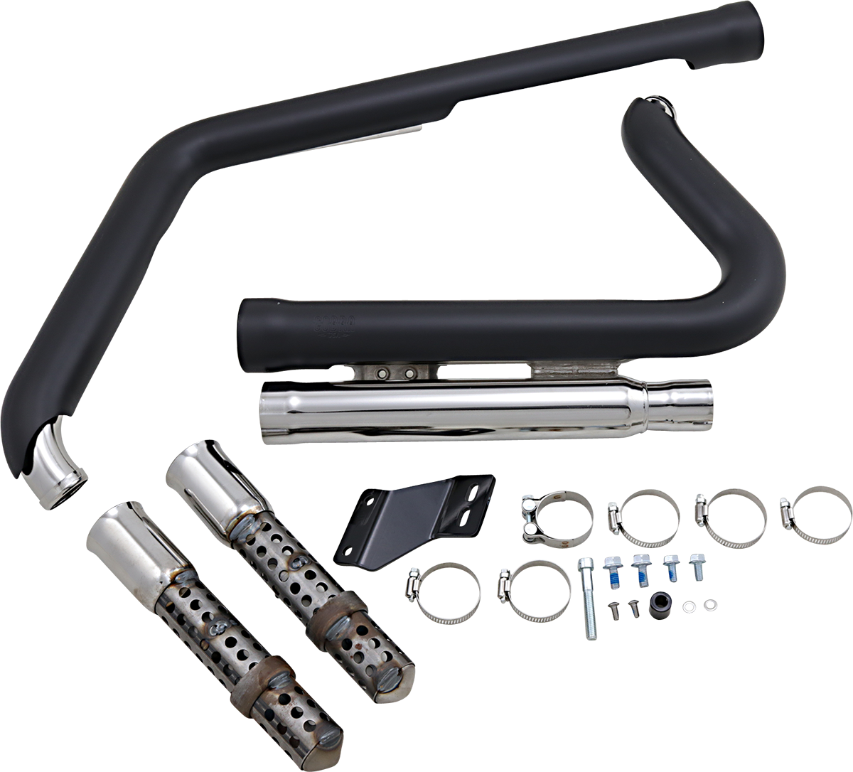 COBRA 909 2-INTO-2 EXHAUST SYSTEMS FOR HARLEY-DAVIDSON 2012 - 2013 Black 909 2-Into-2 Exhaust System