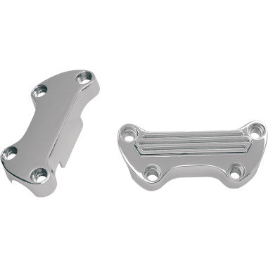 CHROME HANDLEBAR CLAMPS WITH SKIRT FOR HARLEY-DAVIDSON