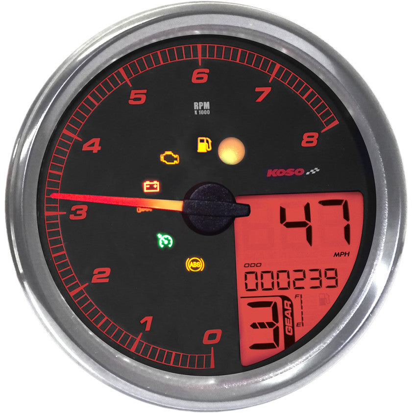 Koso North America HD-05 BA072000 5" Combo Speedometer Tachometer For Harley-Davidson