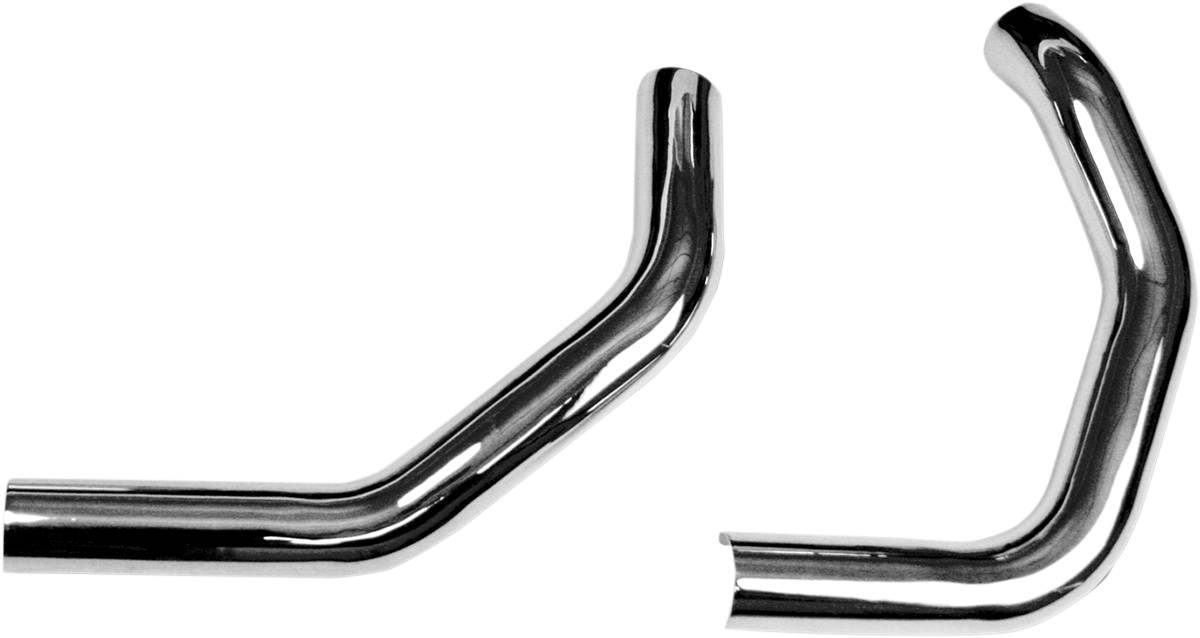 PAUGHCO 13/4" SIDE-BY-SIDE UPSWEEP FISHTAIL EXHAUST FOR HARLEY-DAVIDSON  Chrome Side-By-Side Upsweep Fishtail Exhaust Shields