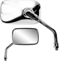 PARTS UNLIMITED MINI RECTANGULAR MIRRORS MIRROR PU MINI RECT. CHR
