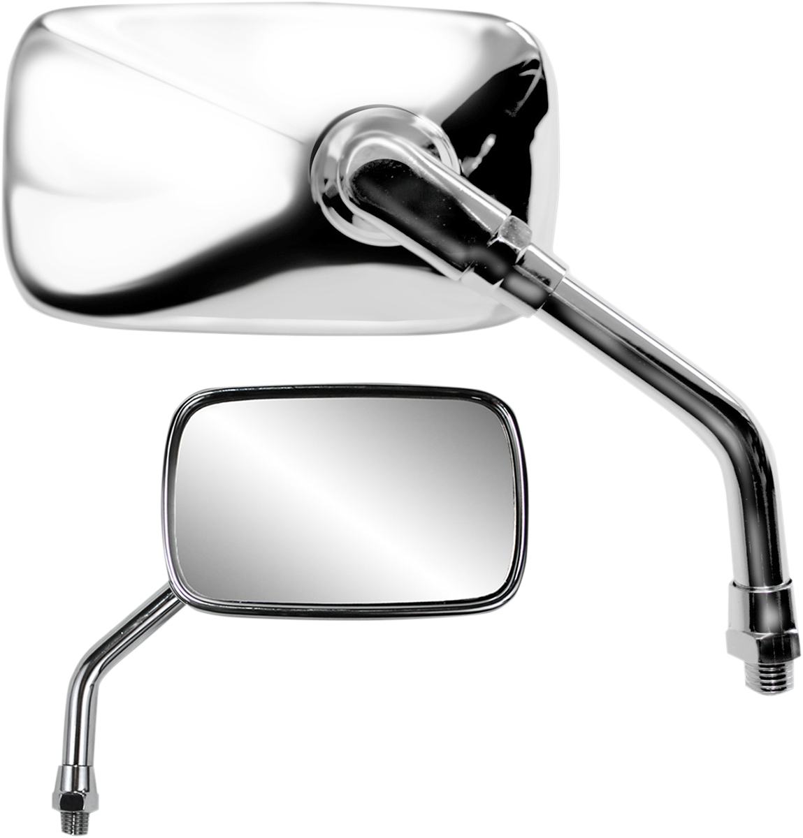PARTS UNLIMITED MINI RECTANGULAR MIRRORS MIRROR PU MINI RECT. CHR
