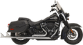 BASSANI XHAUST TRUE DUALS WITH FISHTAIL MUFFLERS FOR HARLEY-DAVIDSON 2018 - 2019 EXHAUST FTAIL 33" W/B 18+