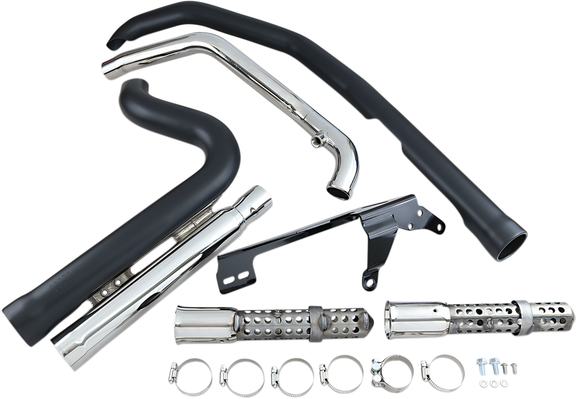 COBRA SPEEDSTER SHORT 909 2-INTO-2 SYSTEMS FOR HARLEY-DAVIDSON 2007 - 2013 Black 909 2-Into-2 Exhaust System