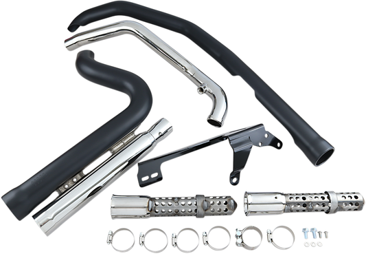 COBRA SPEEDSTER SHORT 909 2-INTO-2 SYSTEMS FOR HARLEY-DAVIDSON 2007 - 2013 Black 909 2-Into-2 Exhaust System