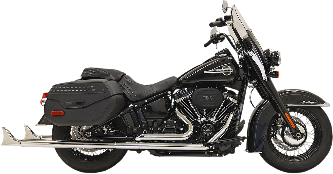 BASSANI XHAUST TRUE DUALS WITH FISHTAIL MUFFLERS FOR HARLEY-DAVIDSON 2018 - 2019 EXHAUST FTAIL 36" N/B 18+