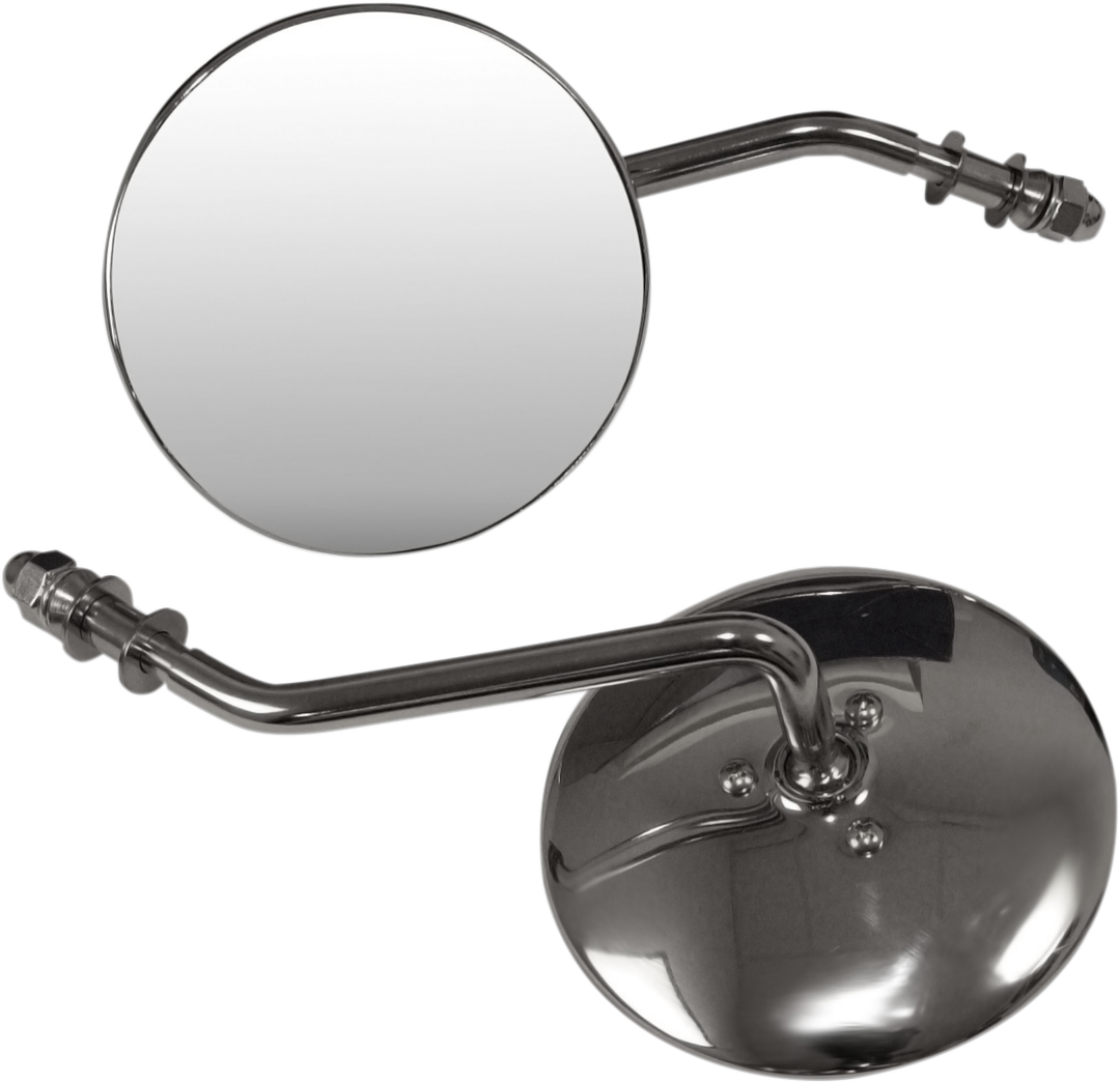 EMGO CHROME UNIVERSAL STEEL MIRRORS MIRROR 4" SMOOTH CHR PR