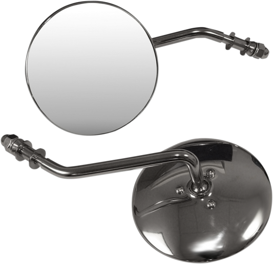 EMGO CHROME UNIVERSAL STEEL MIRRORS MIRROR 4" SMOOTH CHR PR