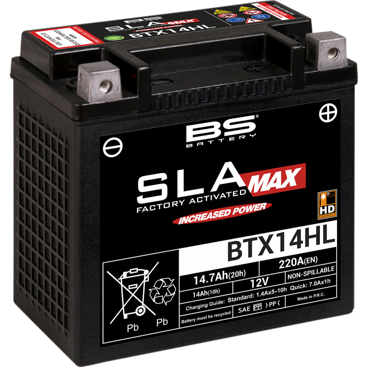 BS 300882 BTX14L SLA Max Battery For Harley-Davidson 65958-04B