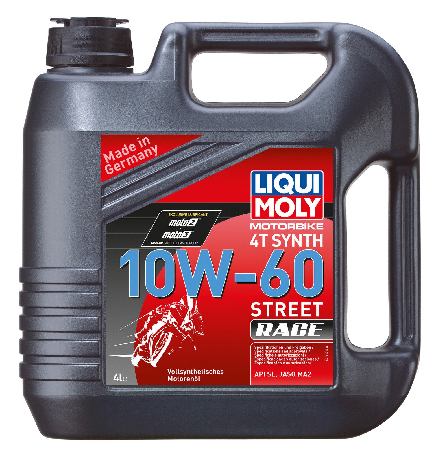 Aceite Sintetico 10W60 Liqui-Moly Motorbike 4T Synth Street Race 4L