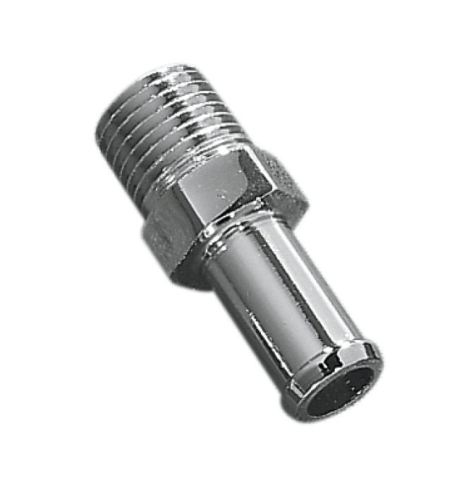 1/4" NPT (Male) to 3/8" Oil Hose Fitting Chrome For Harley-Davidson