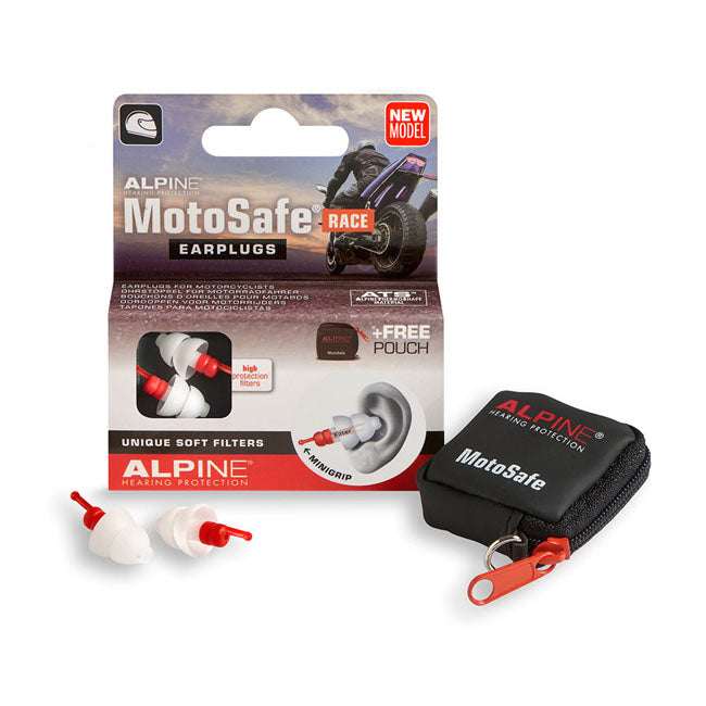 Alpine Motosafe Race Ohrstöpsel mit Mini-Griff für Harley Davidson