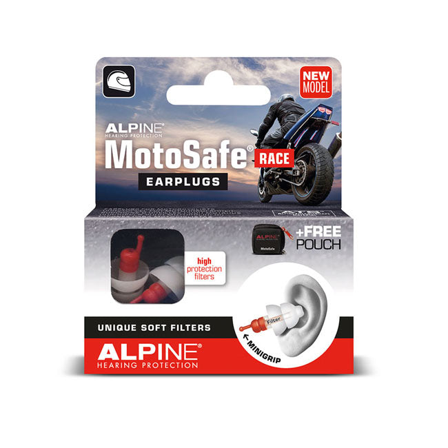 Alpine Motosafe Race Ohrstöpsel mit Mini-Griff für Harley Davidson