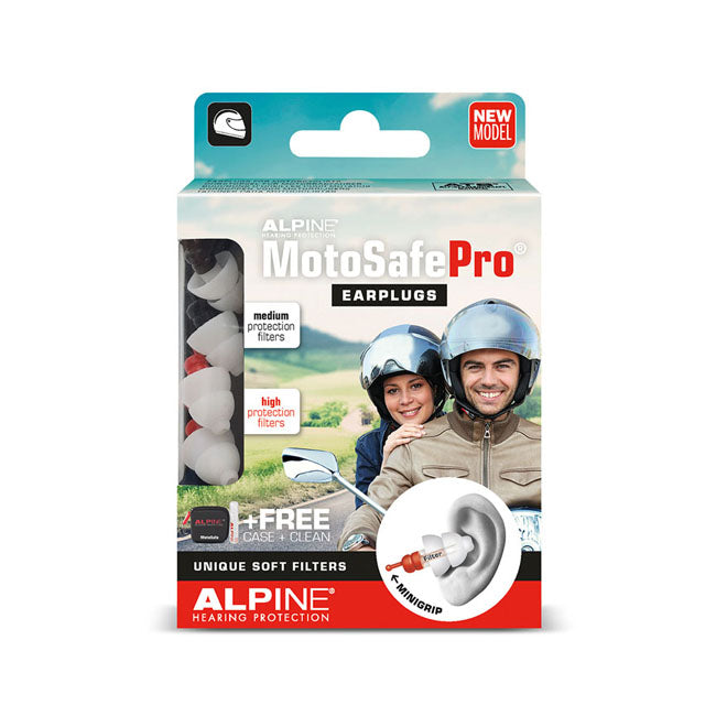 Alpine Motosafe Pro Earplugs With Mini Grip For Harley Davidson