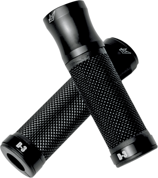 DRIVEN RACING D3 GRIPS GRIP D-3 BLACK/BLACK