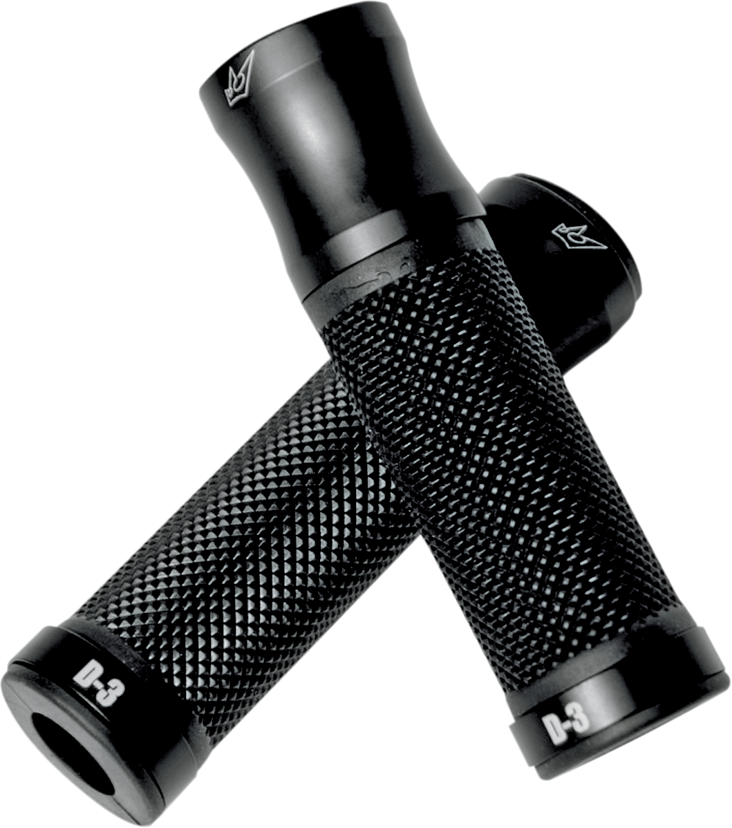 DRIVEN RACING D3 GRIPS GRIP D-3 BLACK/BLACK 1IN.